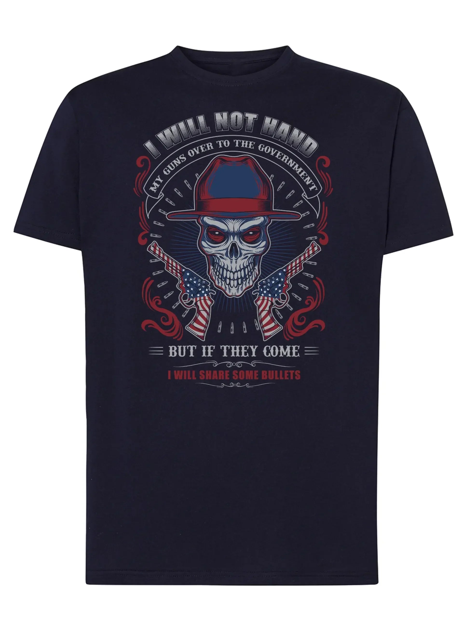 Skull and Guns Skull Boy Tattoo 9050 T-shirt Urban Men Uomo 100% Cotone Pettinato JK - STREET STYLE
