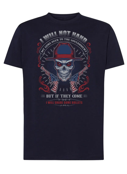 Skull and Guns Skull Boy Tattoo 9050 T-shirt Urban Men Uomo 100% Cotone Pettinato JK - STREET STYLE