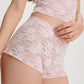 Soft Mesh Lace Shorts Blush Rosette Pink - STREET STYLE