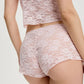 Soft Mesh Lace Shorts Blush Rosette Pink - STREET STYLE