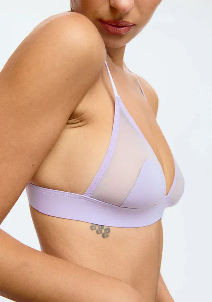 Stretch Mesh Cheeky Bralette Blush Caché Lilac - STREET STYLE