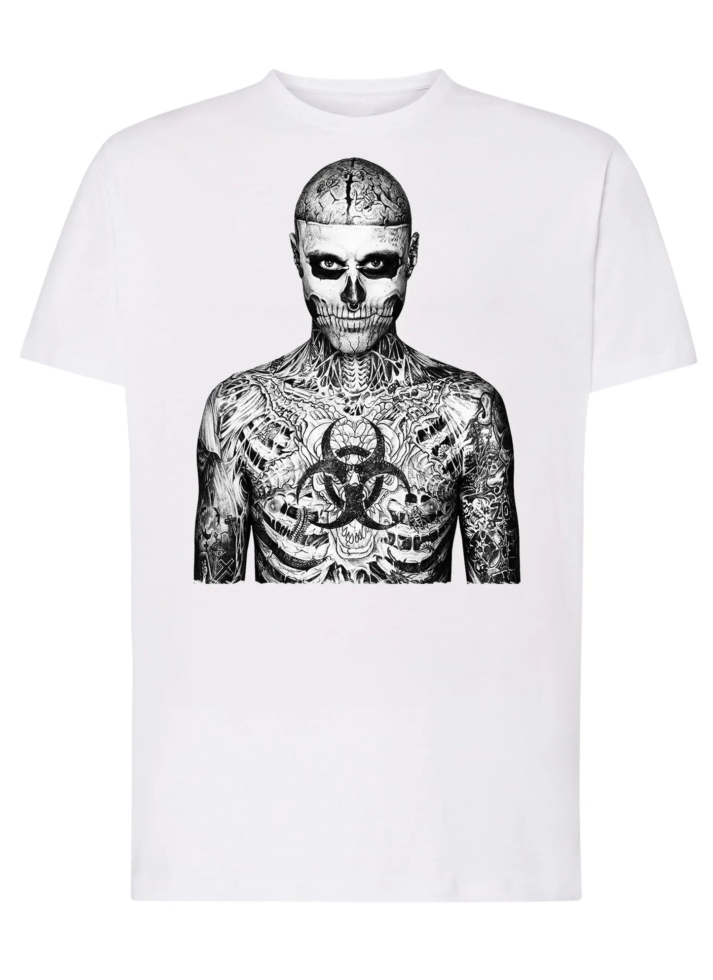 Tattoo Uman Men Skull Zombi Tattoo 9023 T-shirt Urban Men Uomo 100% Cotone Pettinato JK - STREET STYLE