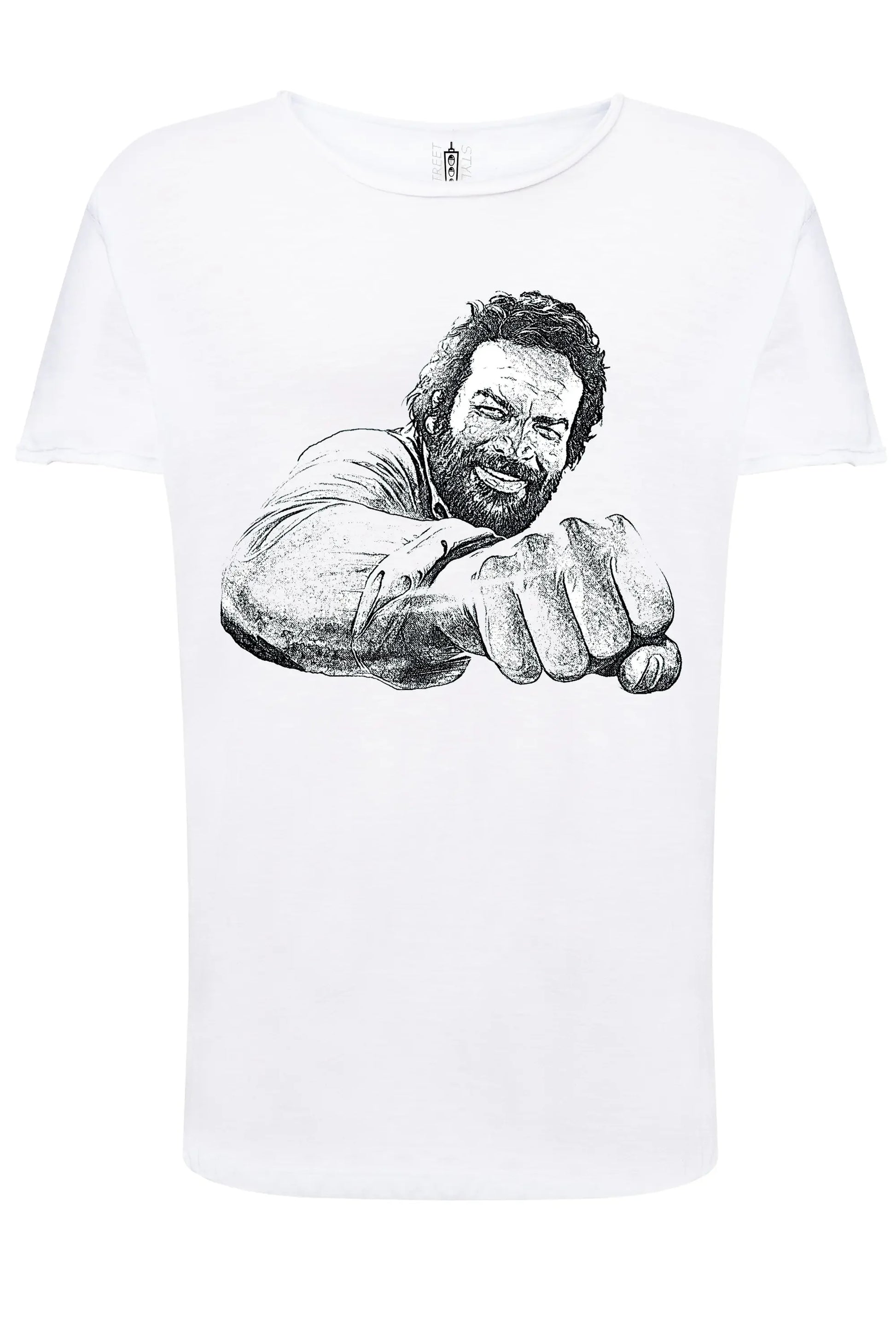 T-shirt Bud Spencer Pugno – Cotone Fiammato Uomo - STREET STYLE