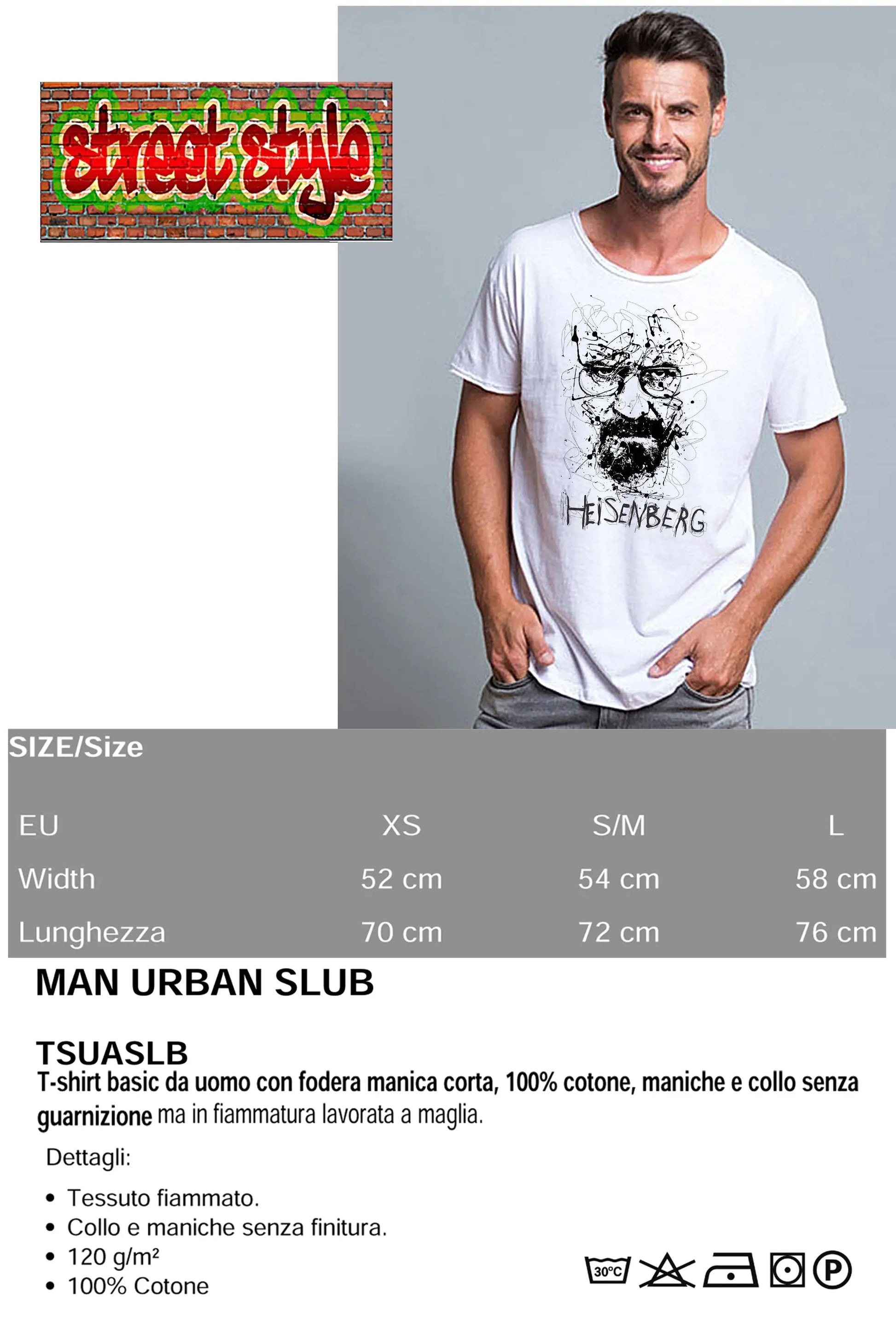 Heisenberg Stilizzato - T-shirt Uomo Urban Slub - STREET STYLE