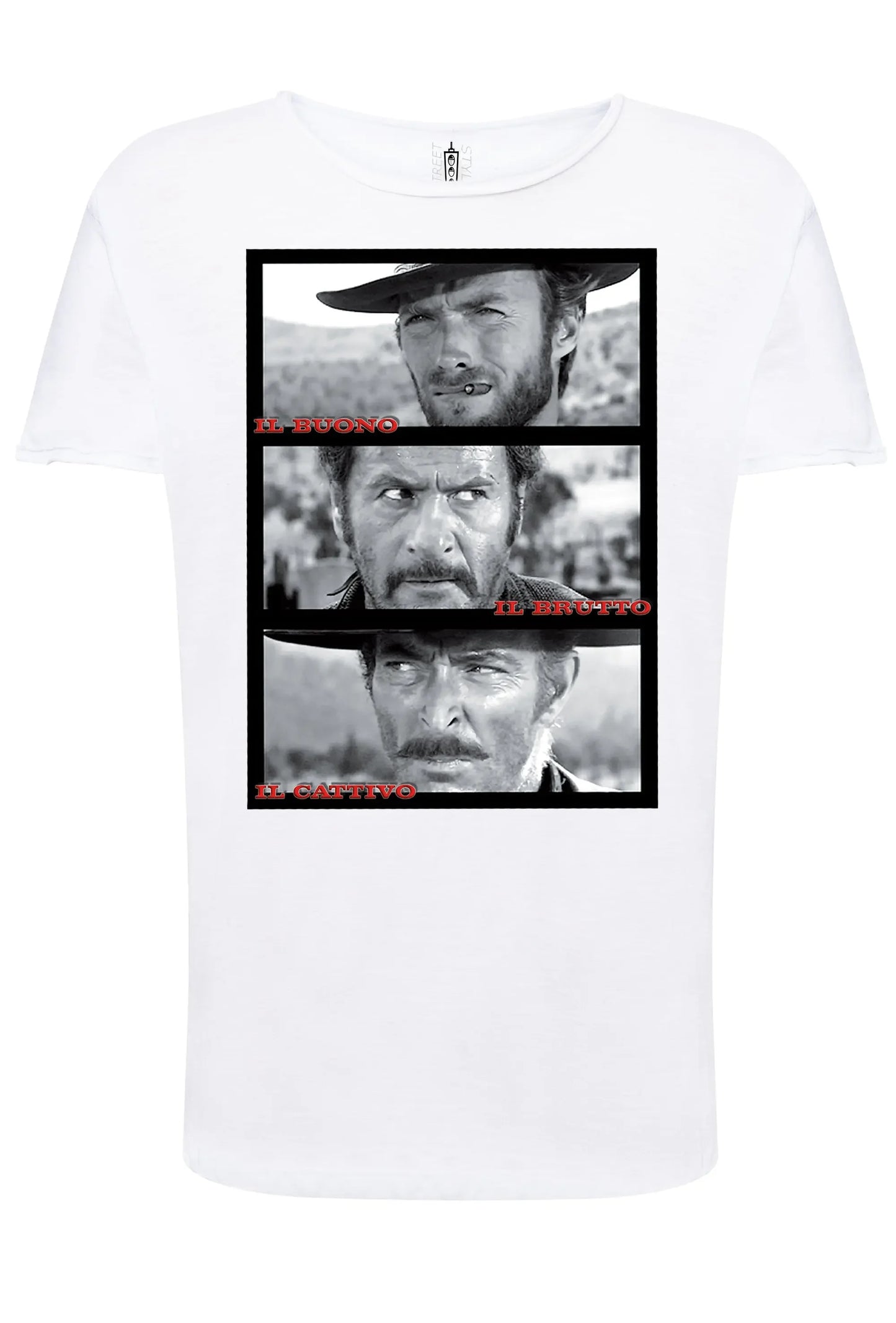 The Legend Il Bello il Brutto e il Cattivo 3 Quad Soggetto Cinema Attori 18-80-1 T-shirt Urban Slub Men Uomo 100% Cotone Fiammato JK - STREET STYLE