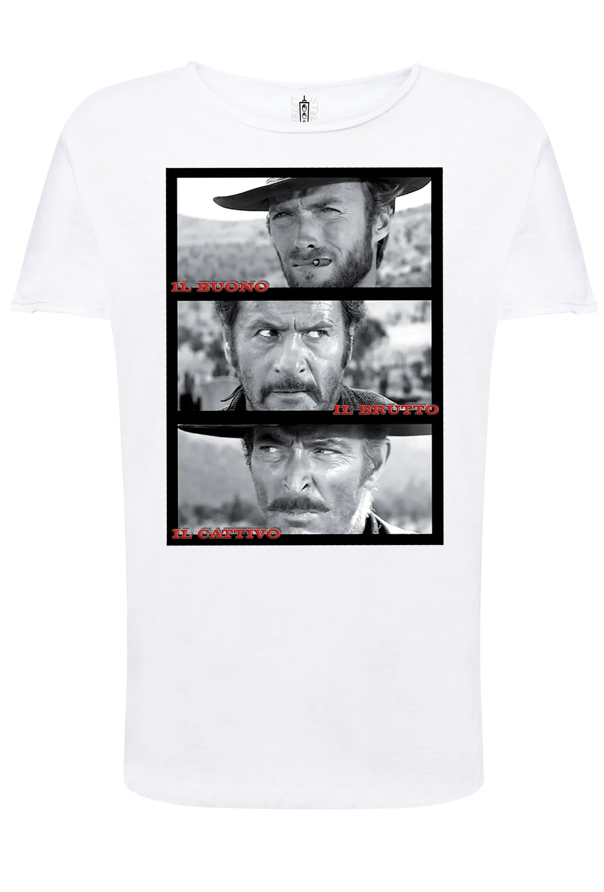 The Legend Il Bello il Brutto e il Cattivo 3 Quad Soggetto Cinema Attori 18-80-1 T-shirt Urban Slub Men Uomo 100% Cotone Fiammato JK - STREET STYLE
