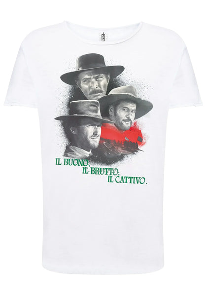 The Legend Il Bello il Brutto e il Cattivo Poster Soggetto Cinema Attori 18-80-2 T-shirt Urban Slub Men Uomo 100% Cotone Fiammato JK - STREET STYLE