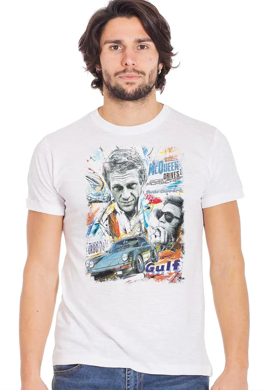 The Legend MC Queen - T-shirt Uomo Cotone Fiammato - STREET STYLE