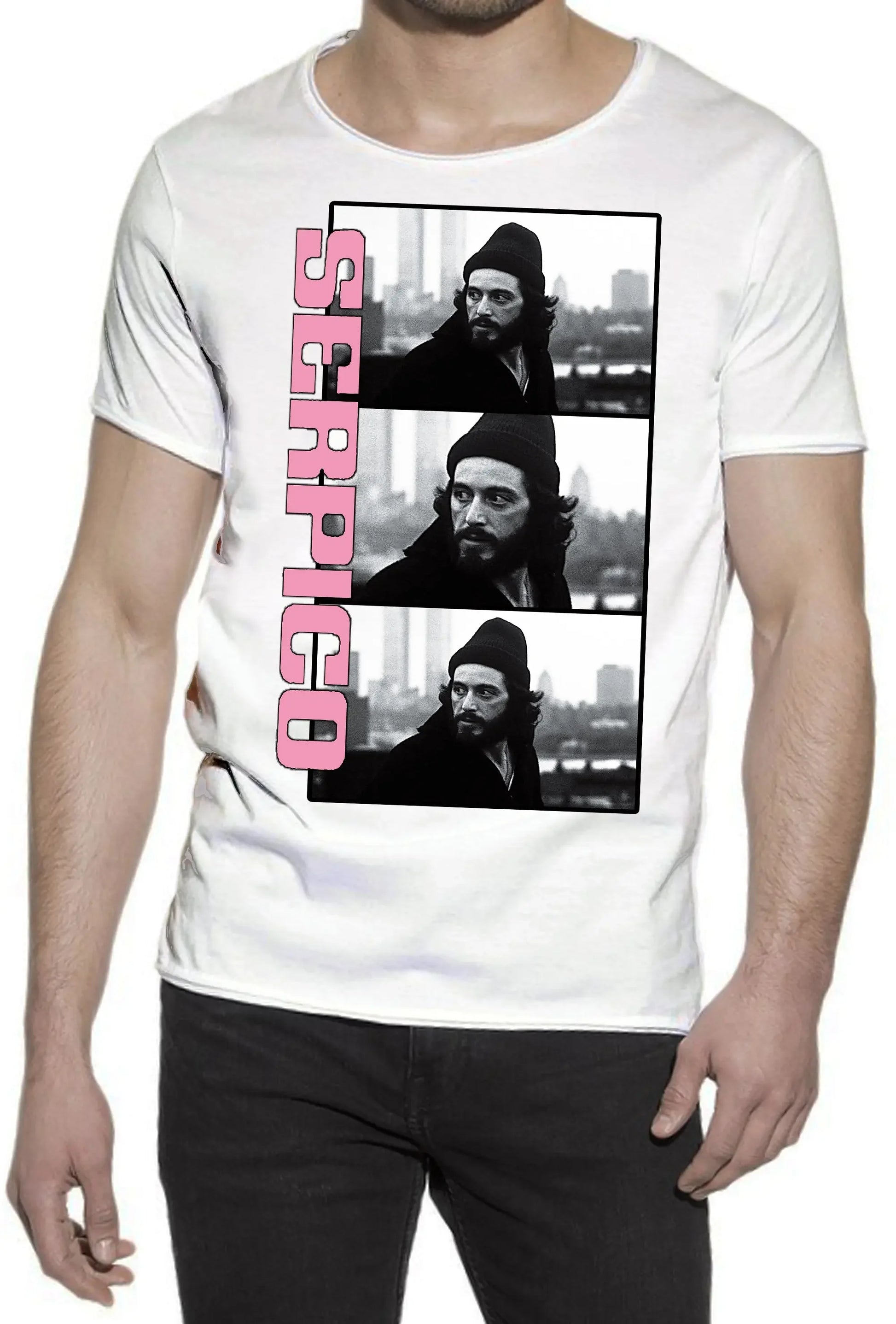 The Legend Serpico - T-Shirt Uomo Cotone Fiammato - STREET STYLE