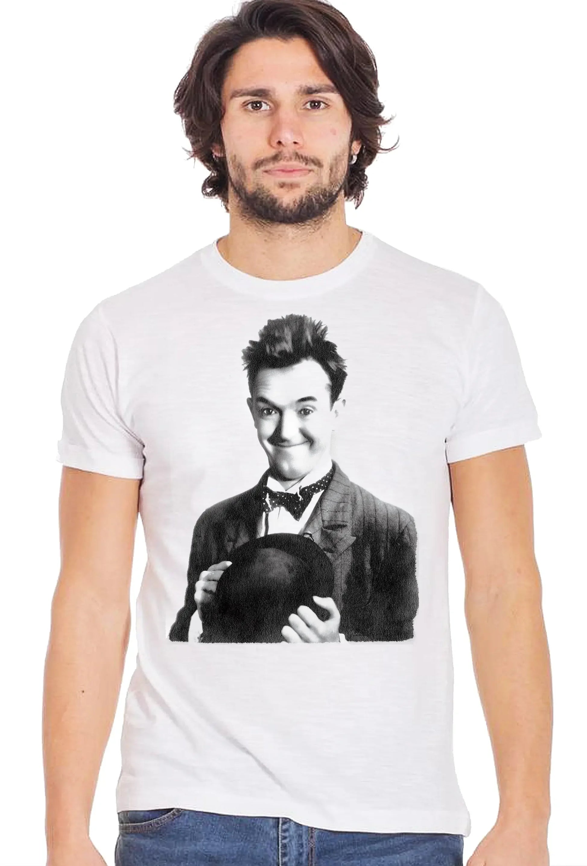 T-shirt Stan Laurel 'The Legend' - Cotone Fiammato - STREET STYLE