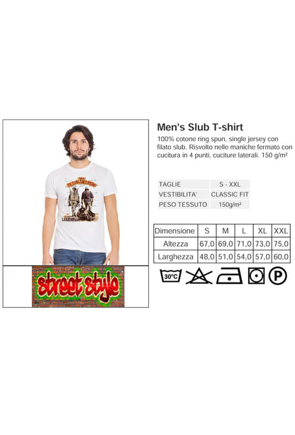 The Troublemakers Bud spencer e Terence hill 18-70-10-2 T-Shirt Urban Men Uomo 100% Cotone Fiammato BS - STREET STYLE