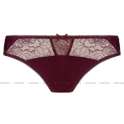 Semi Sheer Thong Panty Pamela Aubergine - STREET STYLE