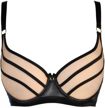 Soft Sheer Mesh Balconette Bra Axami Impression - STREET STYLE