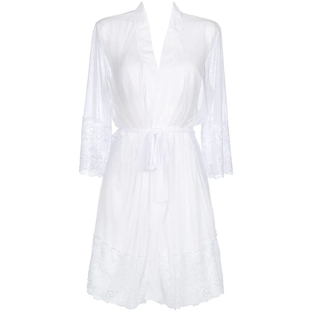 Sheer Robe Axami Naughty in Nude White - STREET STYLE