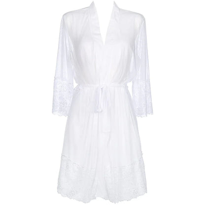Sheer Robe Axami Naughty in Nude White - STREET STYLE