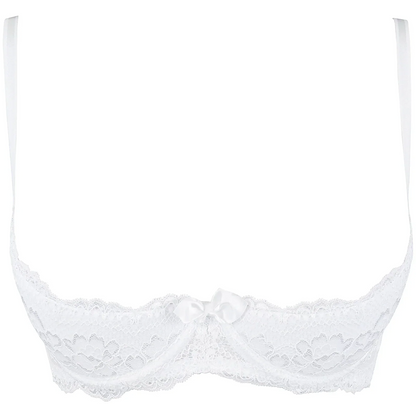 Sexy Open Cup Lace Bra Axami Love Cave White - STREET STYLE