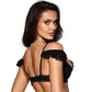 Sexy Ruche Open Cup Shelf Bra Axami Sweet Angel Black - STREET STYLE
