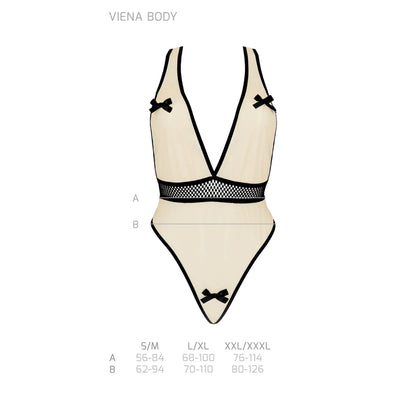 Sheer Mesh Deep V-Neck Bodysuit Passion Viena - STREET STYLE