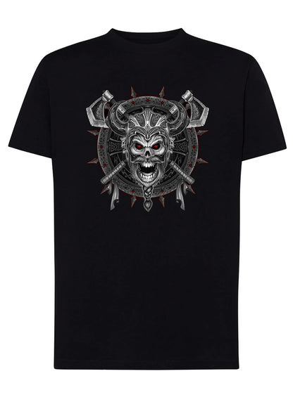 Viking Skull Motor Tattoo 9057 T-shirt Urban Men Uomo 100% Cotone Pettinato JK - STREET STYLE