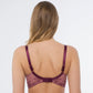 Sheer Mesh Embroidered Balconette Bra Viola - STREET STYLE