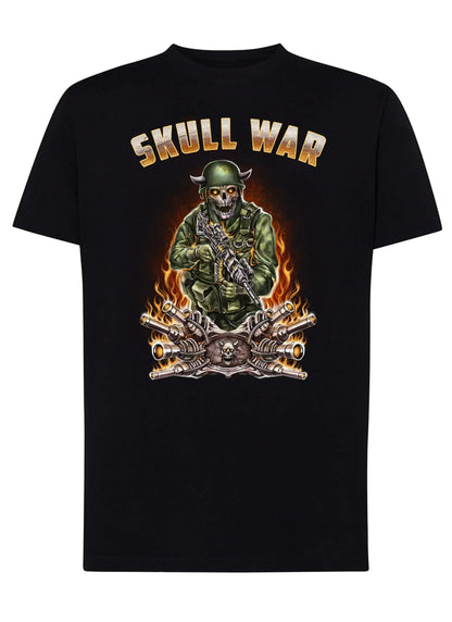 War Skull Tattoo 9053 T-shirt Urban Men Uomo 100% Cotone Pettinato JK - STREET STYLE