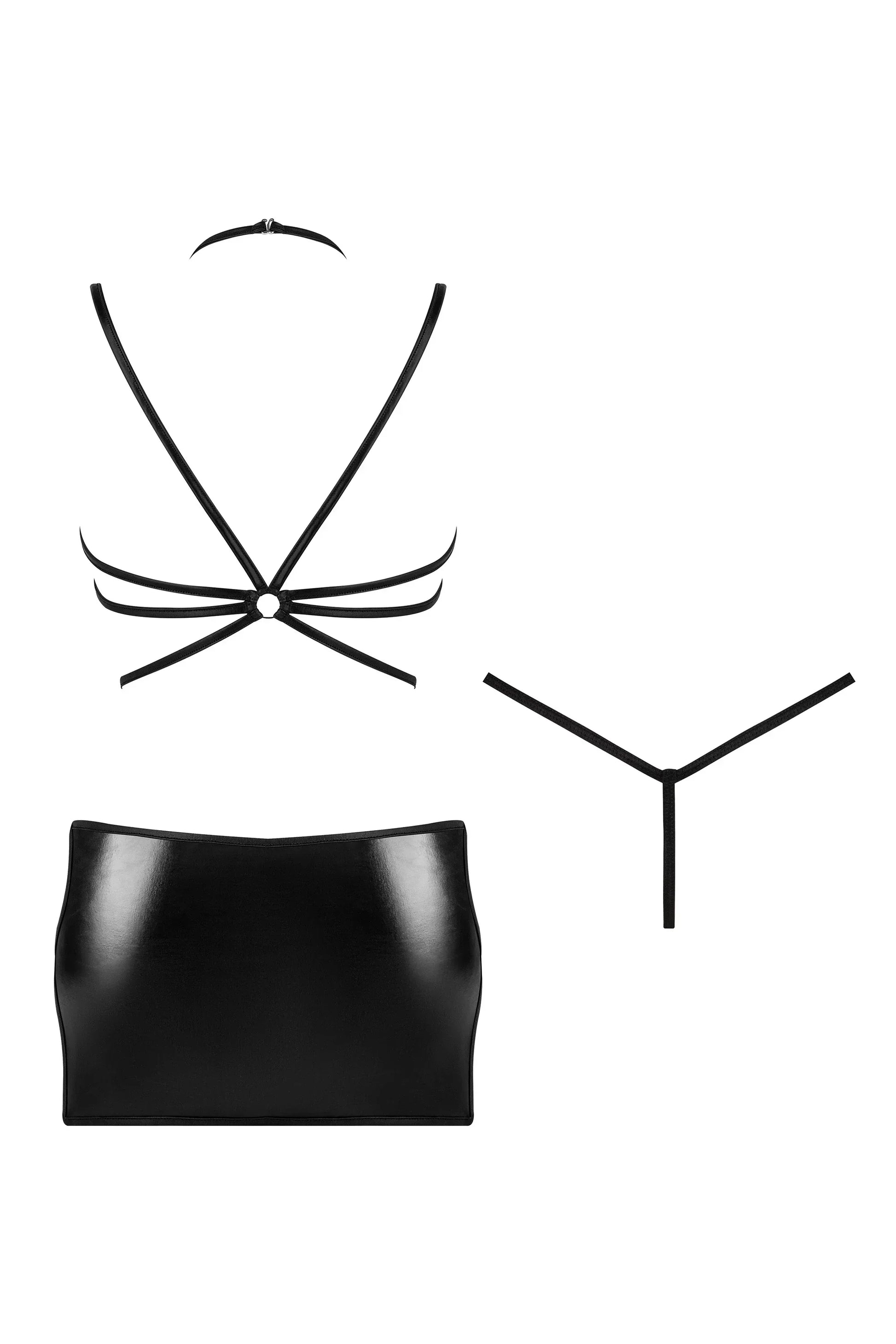 Wetlook Cut-Out Mini Dress Beauty Night Eclipse - STREET STYLE