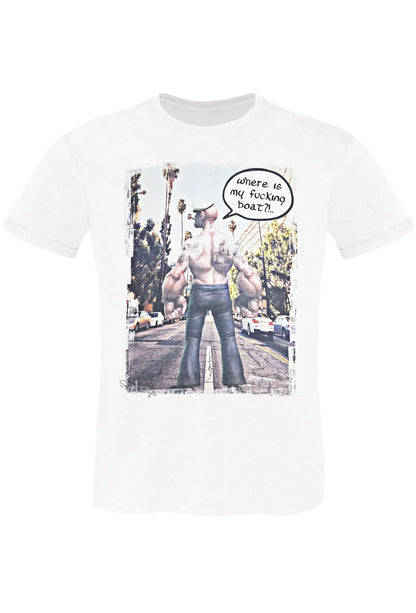 Where Is My Boat! T-shirt Uomo - Cotone Fiammato - STREET STYLE