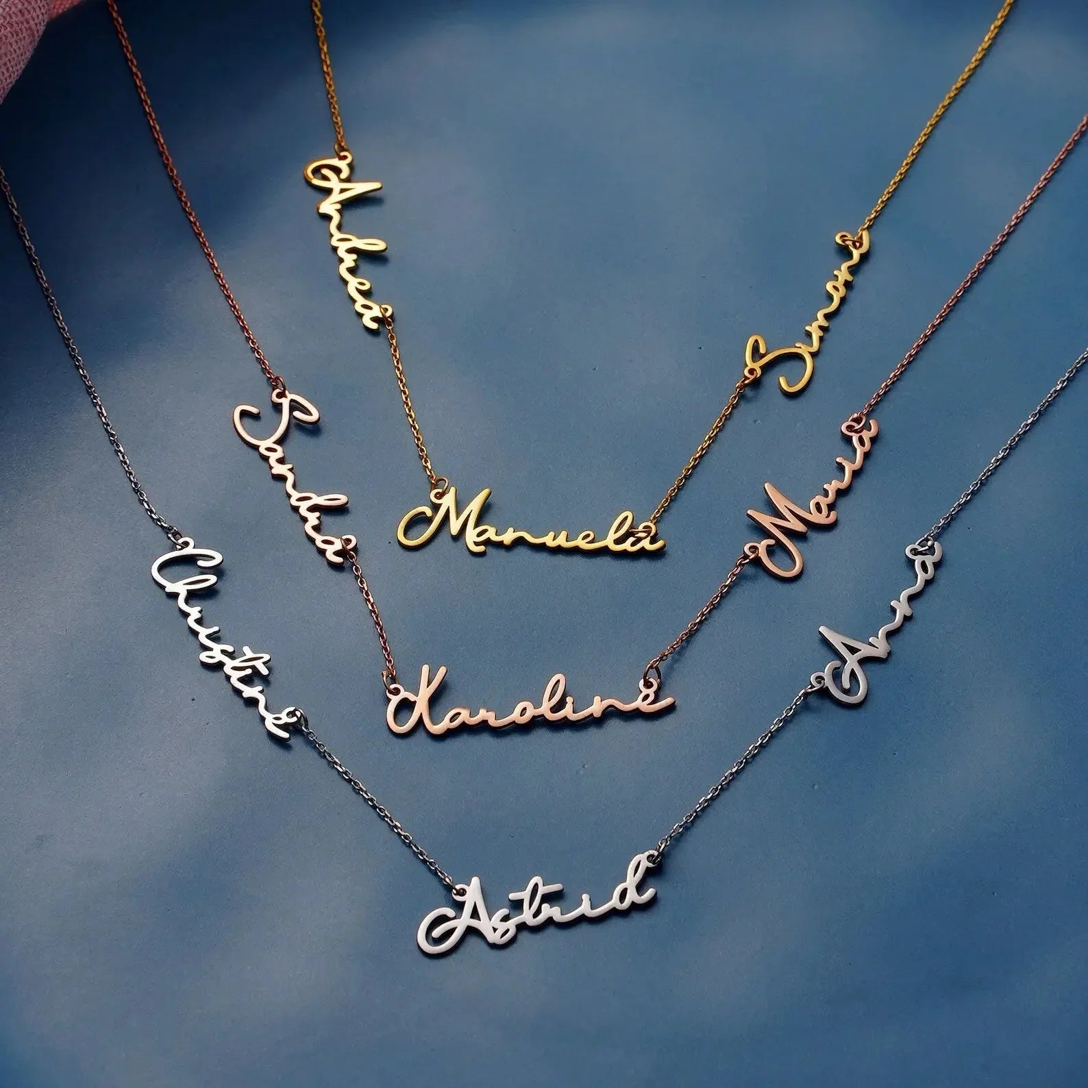 Multiple Name Necklace - personalized name necklace - STREET STYLE