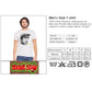 T-shirt uomo streetwear bianca in cotone con stampa artista italiano, stile urban casual.