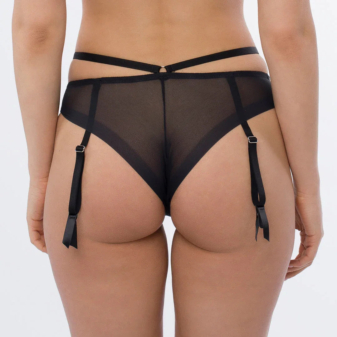 Transparent Embroidered Tanga Panty Antinea - STREET STYLE