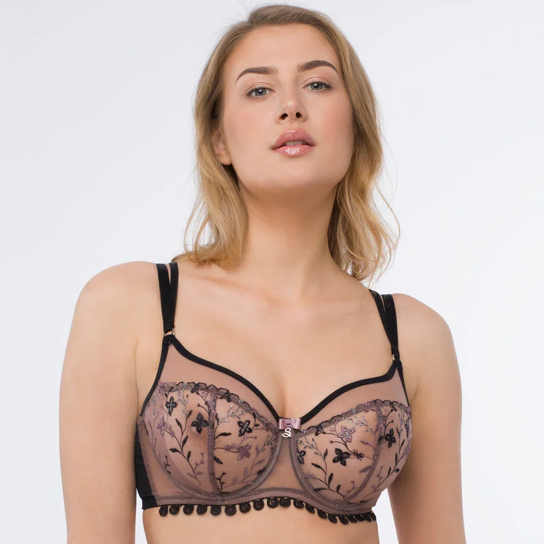 Transparent Embroidered Full Figure Bra Antinea - STREET STYLE