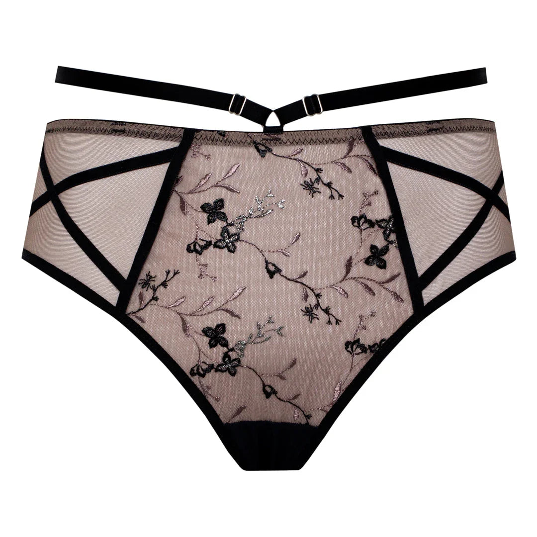 Transparent Tulle Embroidered Bikini Panty Antinea - STREET STYLE