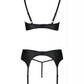 Sexy Open Cup Bra & Sheer Lace Garter String Set Passion Astrida - STREET STYLE