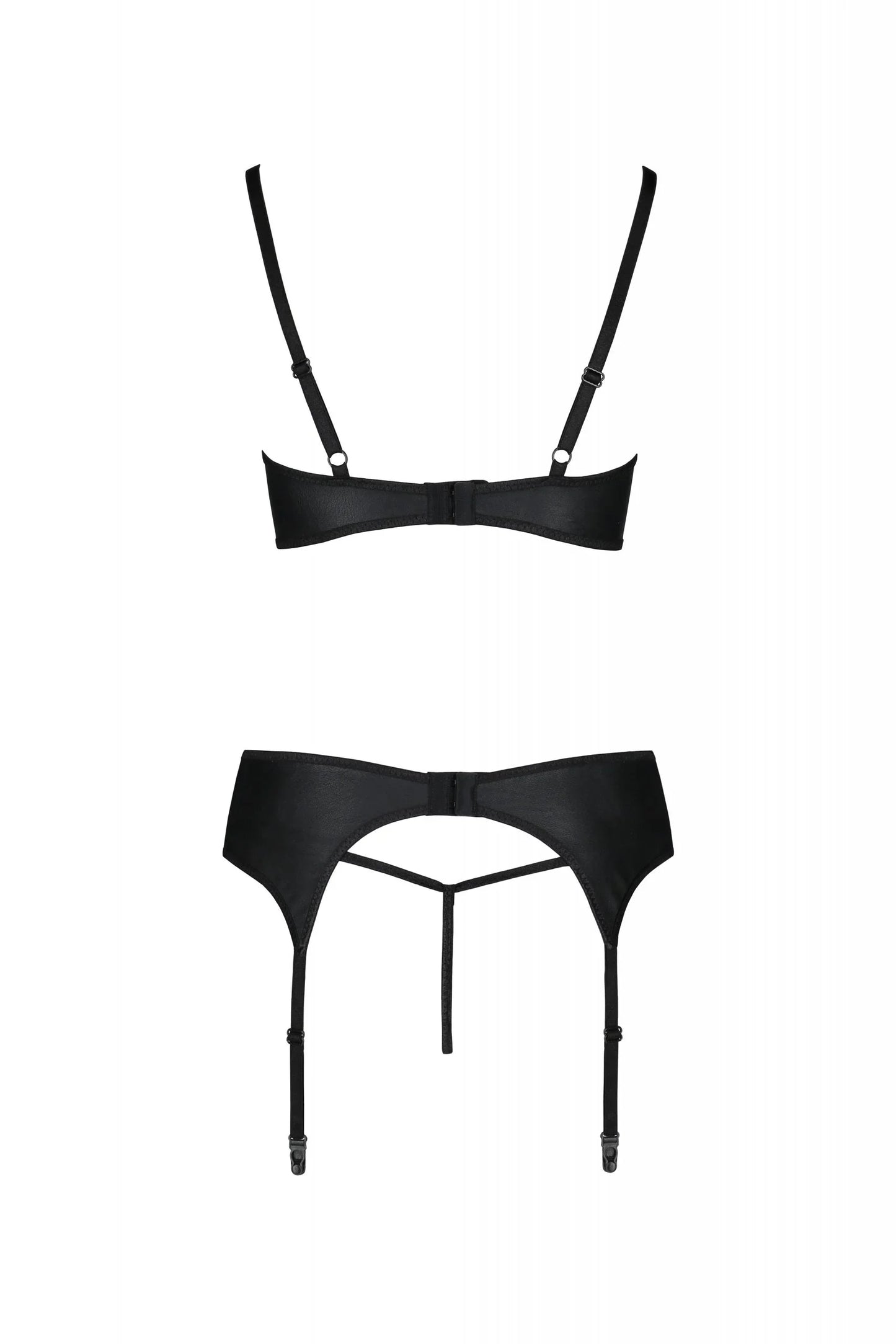 Sexy Open Cup Bra & Sheer Lace Garter String Set Passion Astrida - STREET STYLE