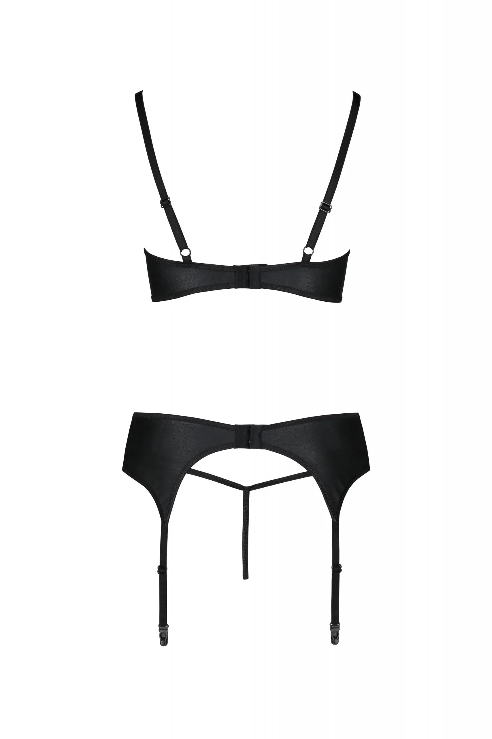 Sexy Open Cup Bra & Sheer Lace Garter String Set Passion Astrida - STREET STYLE