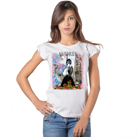 T-shirt Audrey Hepburn Donna Slub - Cotone Bio - STREET STYLE