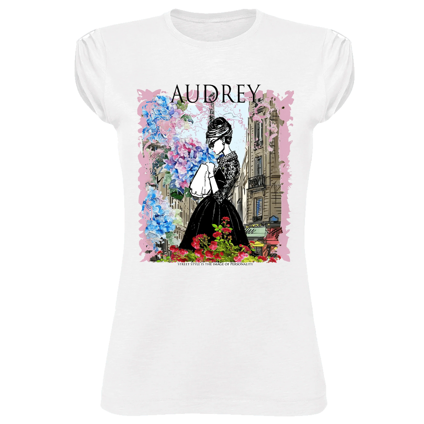 T-shirt Audrey Hepburn Donna Slub - Cotone Bio - STREET STYLE