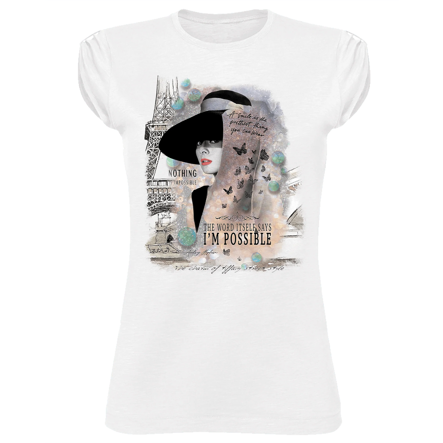 T-shirt Audrey Hepburn Donna Slub - Cotone Bio - STREET STYLE