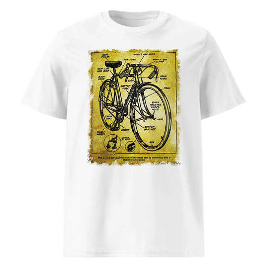 T-shirt Uomo con Stampa Diagramma Bici Vintage | Anatomia Ciclista - STREET STYLE