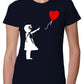 Bambina Banksy 3500 Lady T-Shirt Donna 100% Cotone Pettinato JK - STREET STYLE