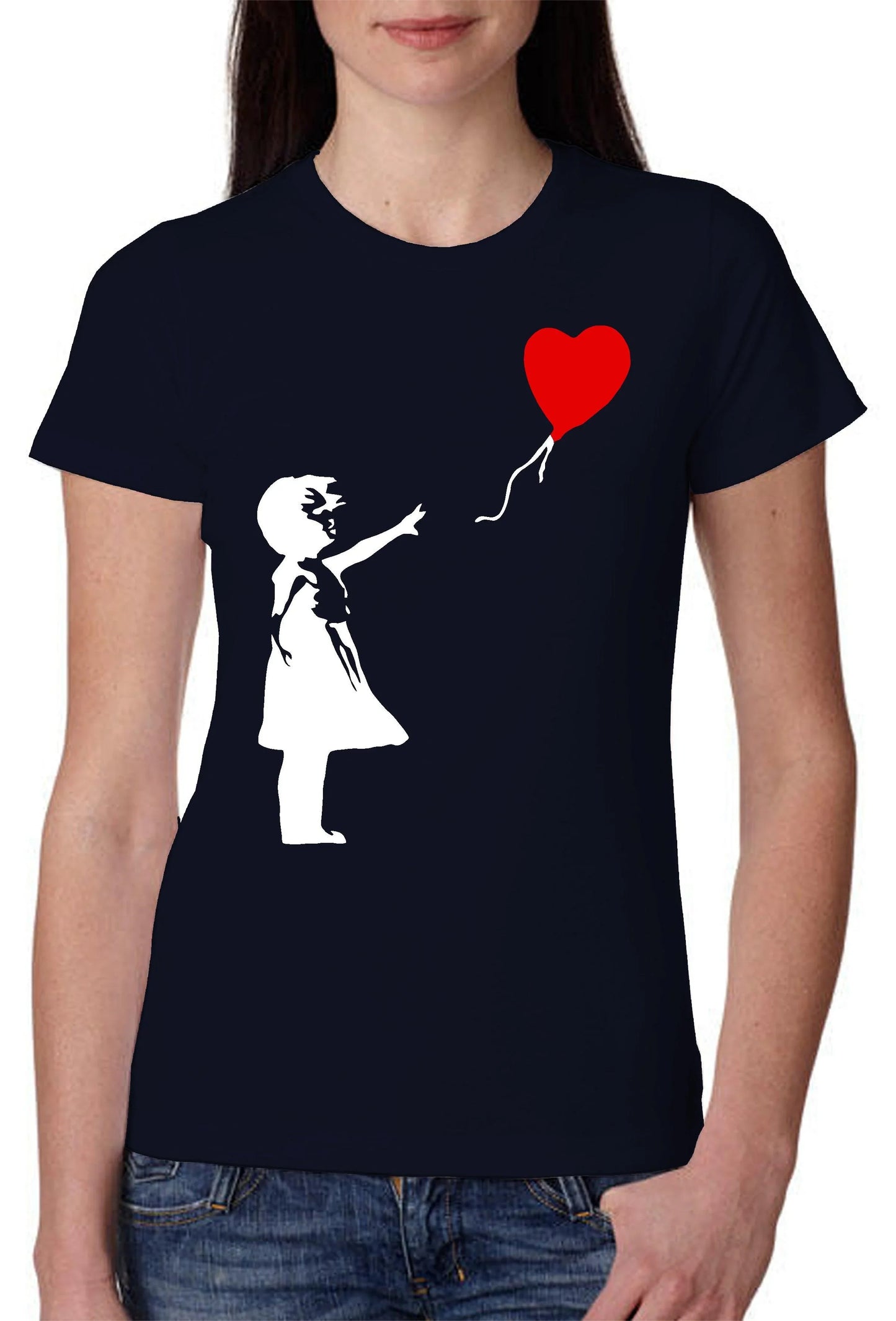 Bambina Banksy 3500 Lady T-Shirt Donna 100% Cotone Pettinato JK - STREET STYLE