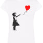 Bambina Banksy 3500 Lady T-Shirt Donna 100% Cotone Pettinato JK - STREET STYLE