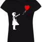 Bambina Banksy 3500 Lady T-Shirt Donna 100% Cotone Pettinato JK - STREET STYLE