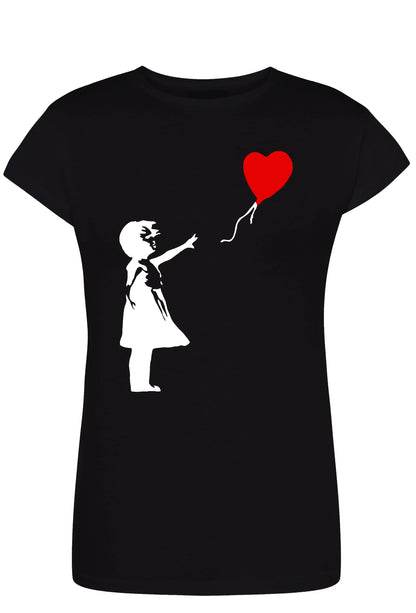 Bambina Banksy 3500 Lady T-Shirt Donna 100% Cotone Pettinato JK - STREET STYLE