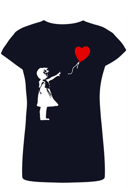 Bambina Banksy 3500 Lady T-Shirt Donna 100% Cotone Pettinato JK - STREET STYLE