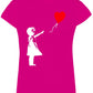 Bambina Banksy 3500 Lady T-Shirt Donna 100% Cotone Pettinato JK - STREET STYLE
