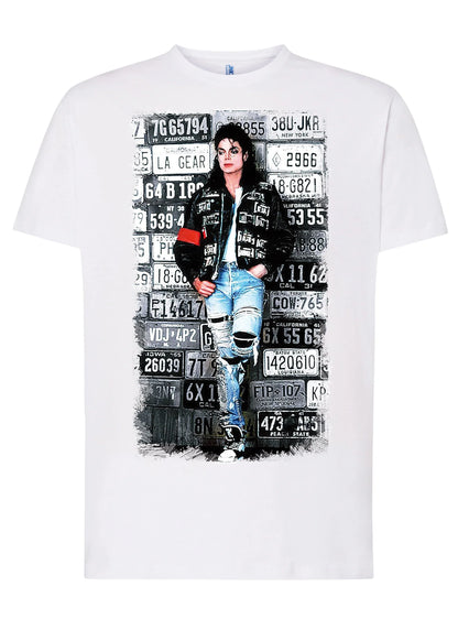 The Legend Michael Jackson Cantante Soggetto 18-20-49-2 T-shirt Urban Men Uomo 100% Cotone Pettinato JK - STREET STYLE