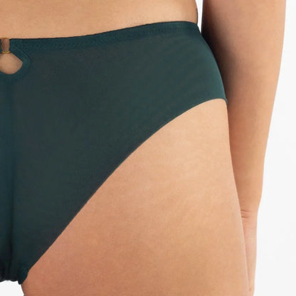 Sheer Mesh Tulle Embroidered Tanga Panty Boobie Emerald - STREET STYLE