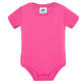 Body neonata rosa a maniche corte in cotone, stile streetwear, essenziale per bambini.