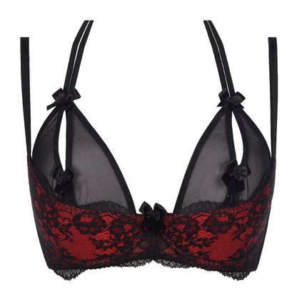 Axami Tamarillo Sorbet Sheer Peek-a-Boo Bra - STREET STYLE